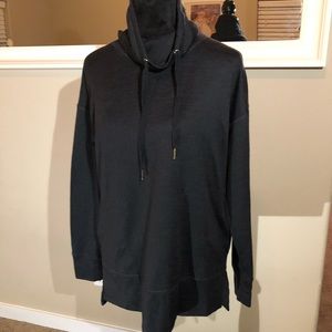 Old navy, black cowl neck sweater/sweatshirt with pockets. Size small
